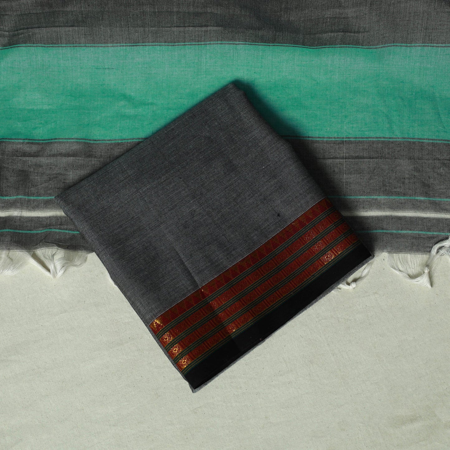 Dharwad cotton 3pc unstitched dress material suit set 14