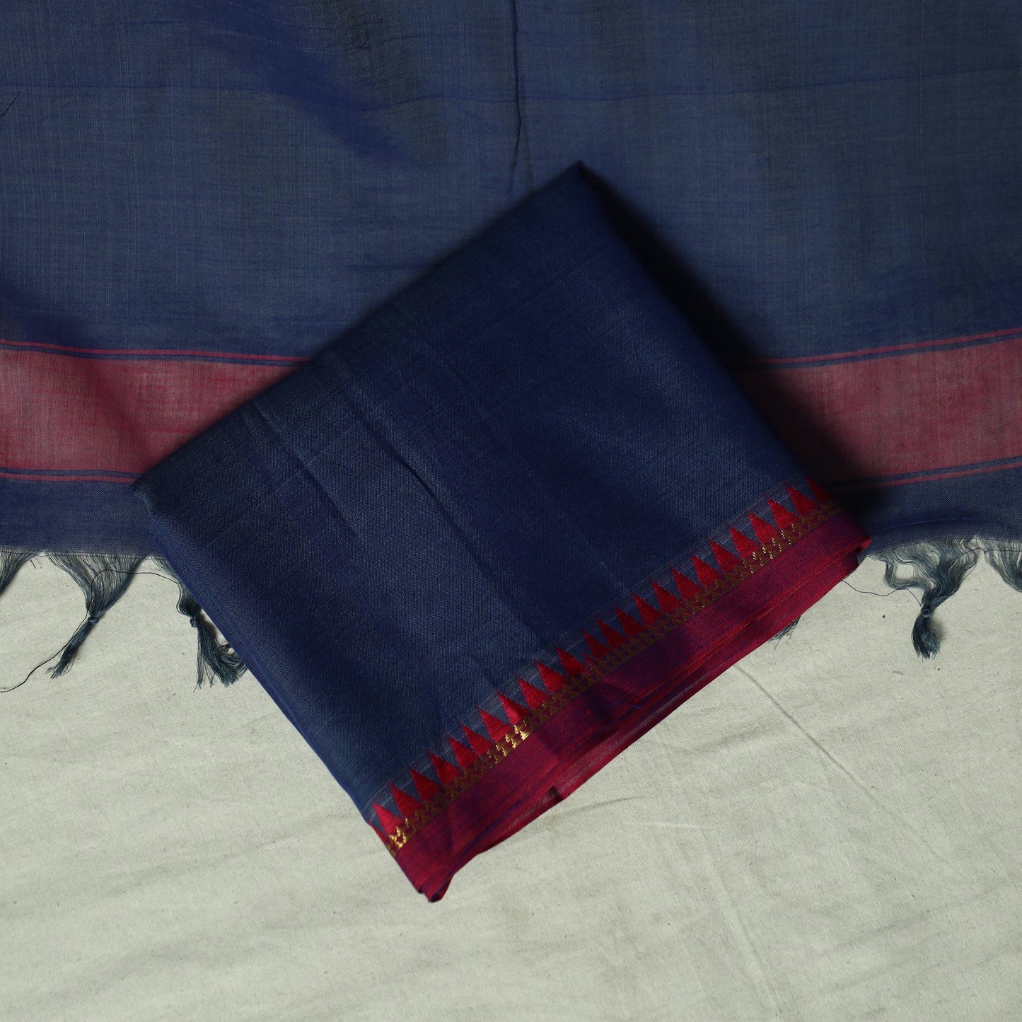 Dharwad cotton 3pc unstitched dress material suit set 48