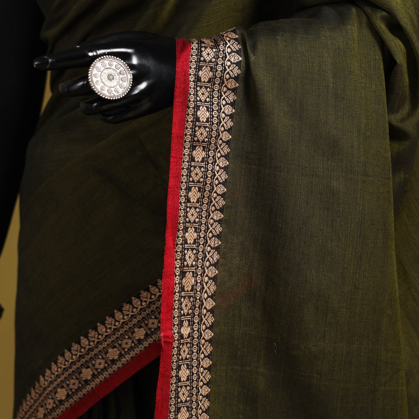 Dharwad cotton saree with border 24 - handcrafted