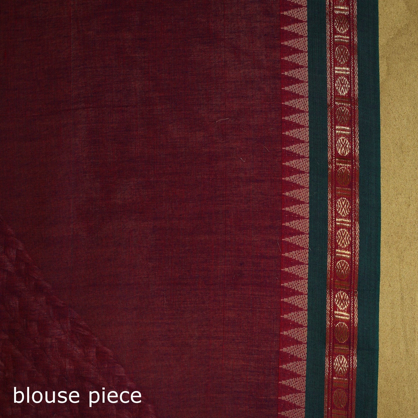 Dharwad cotton saree with border 44 - handcrafted