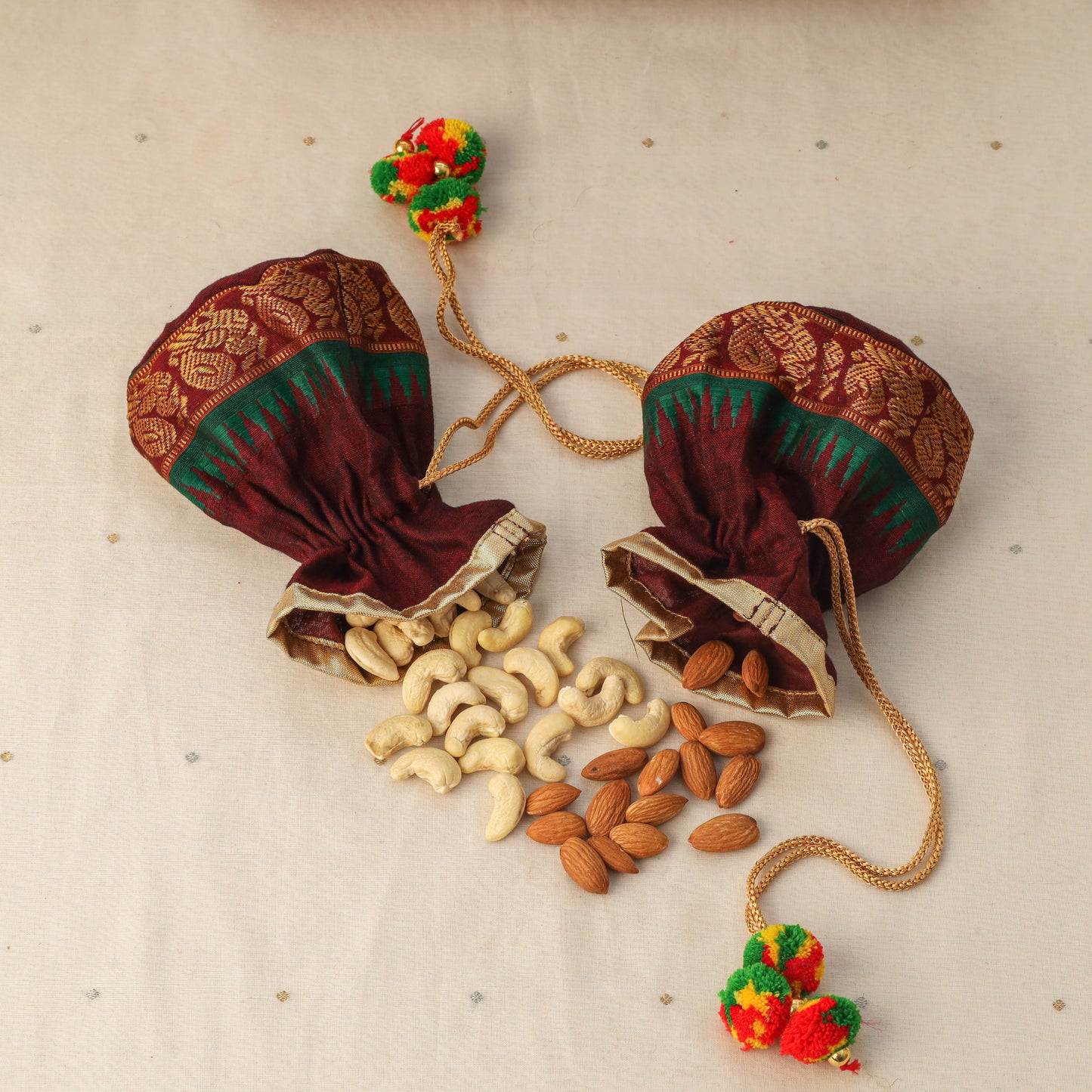 Diwali gift hamper - festive bamboo tealight candle holder