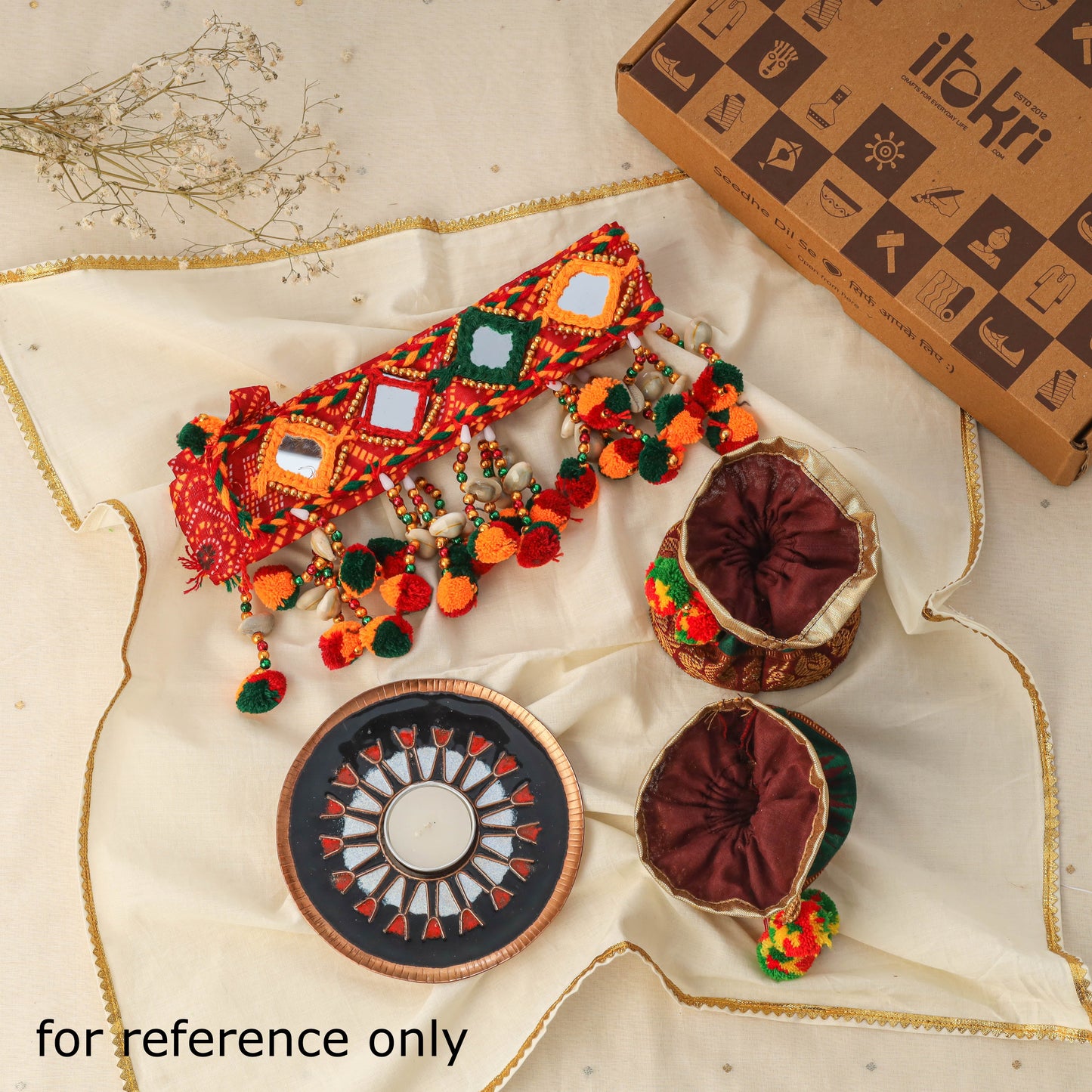 Diwali gift hamper - festive hand embroidery stole
