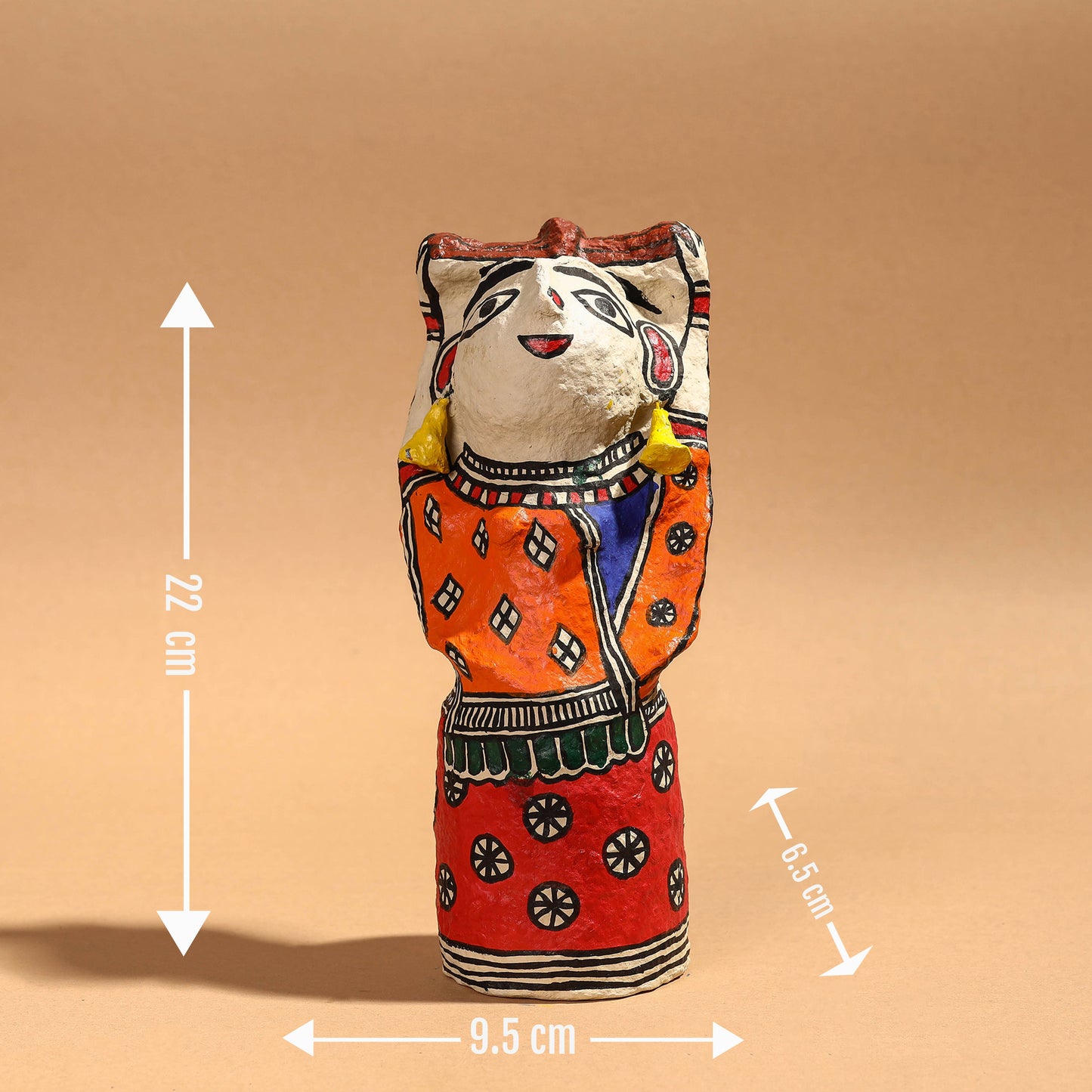 Buy Doll - Madhubani Handpainted Paper Mache Home Decor Item Online l iTokri.com