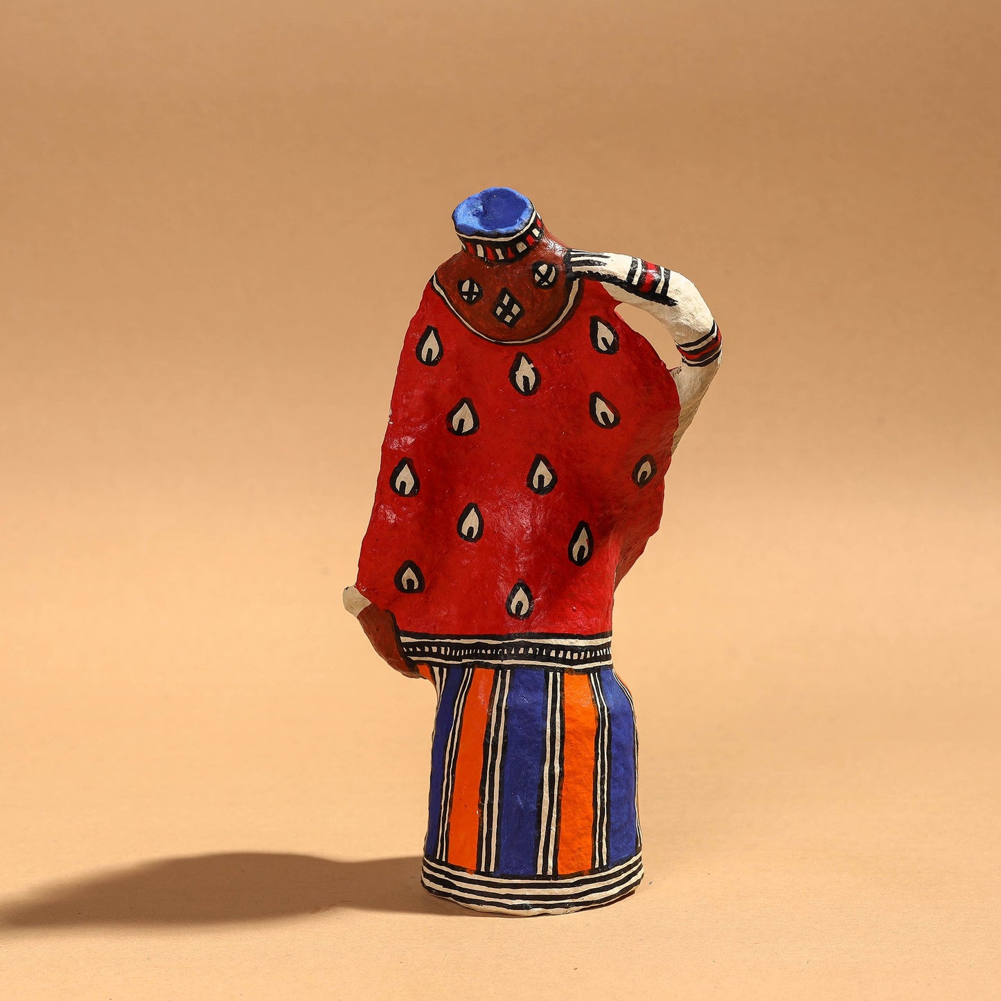 Doll - Madhubani Handpainted Paper Mache Home Decor Item