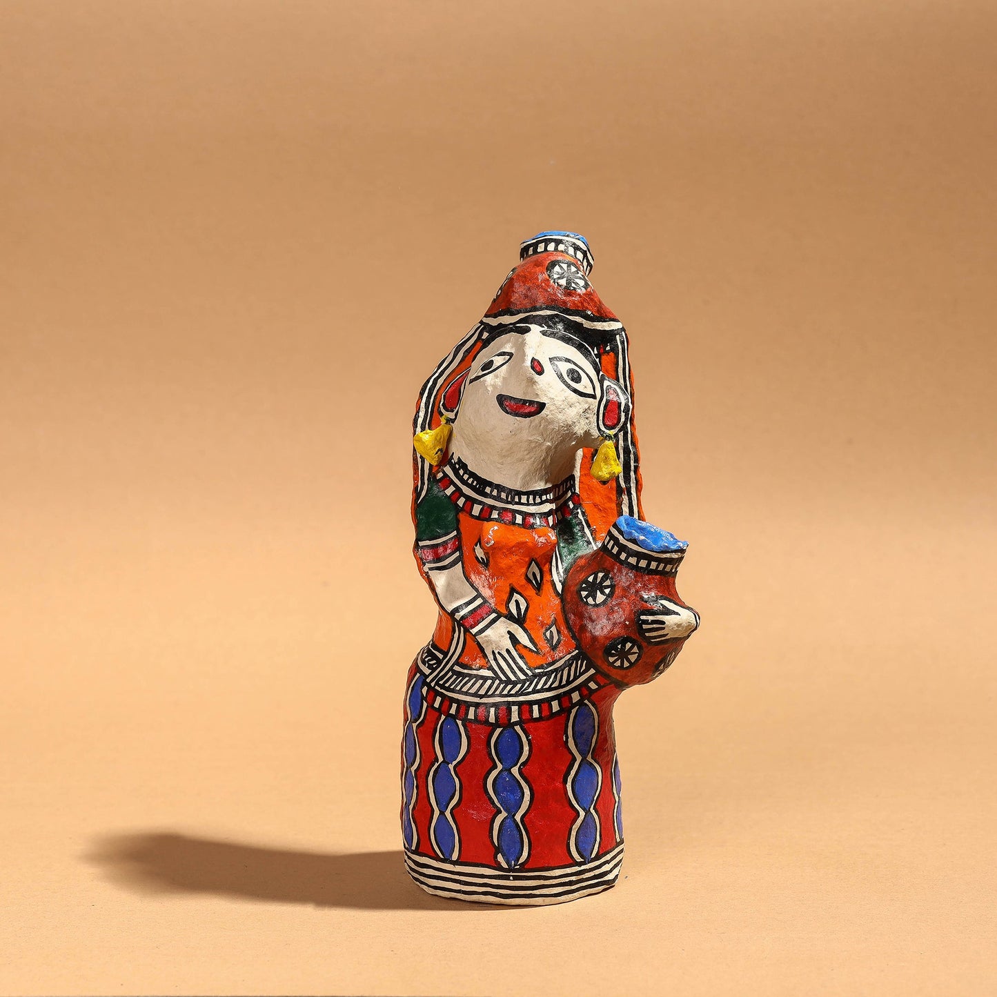 Doll - Madhubani Handpainted Paper Mache Home Decor Item Online l iTokri.com