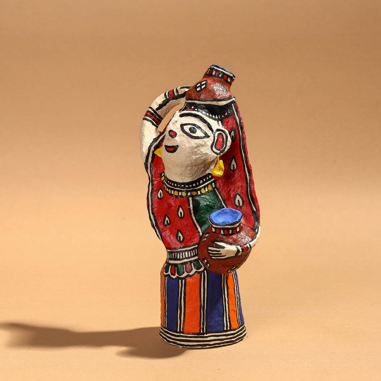 Doll - Madhubani Handpainted Paper Mache Home Decor Item