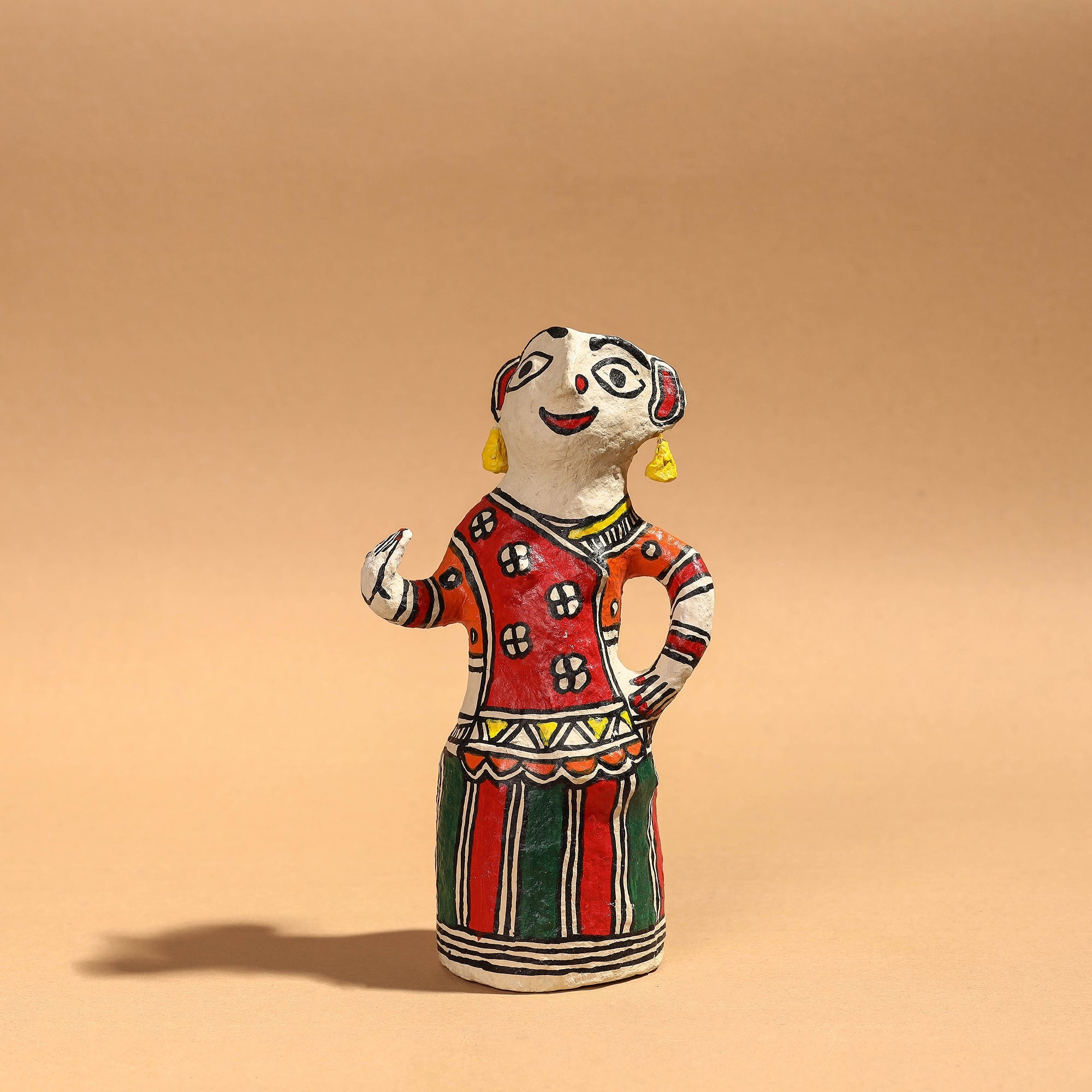 Madhubani Handpainted Paper Mache Home Decor (3 x 2 in)