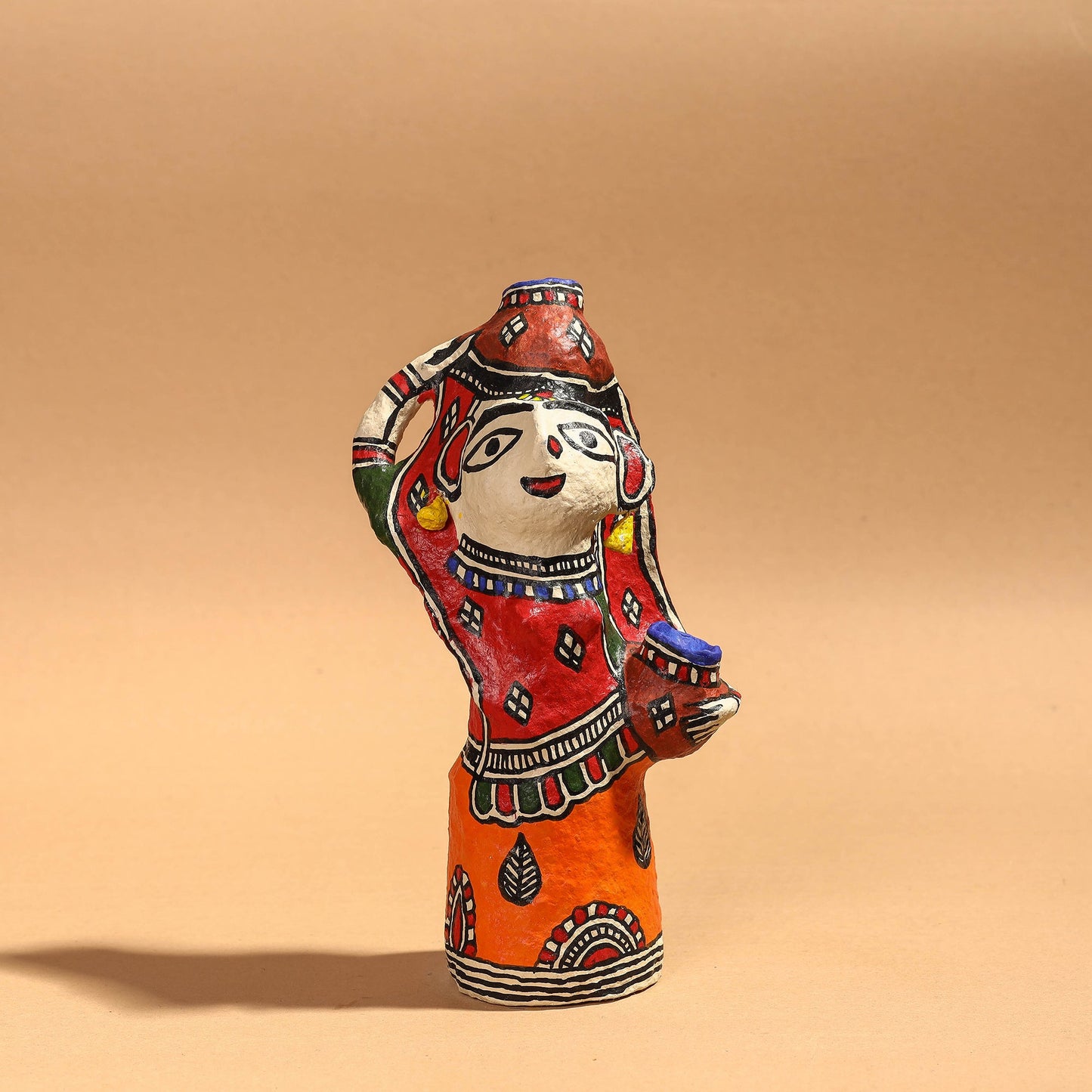Doll - Madhubani Handpainted Paper Mache Home Decor Item