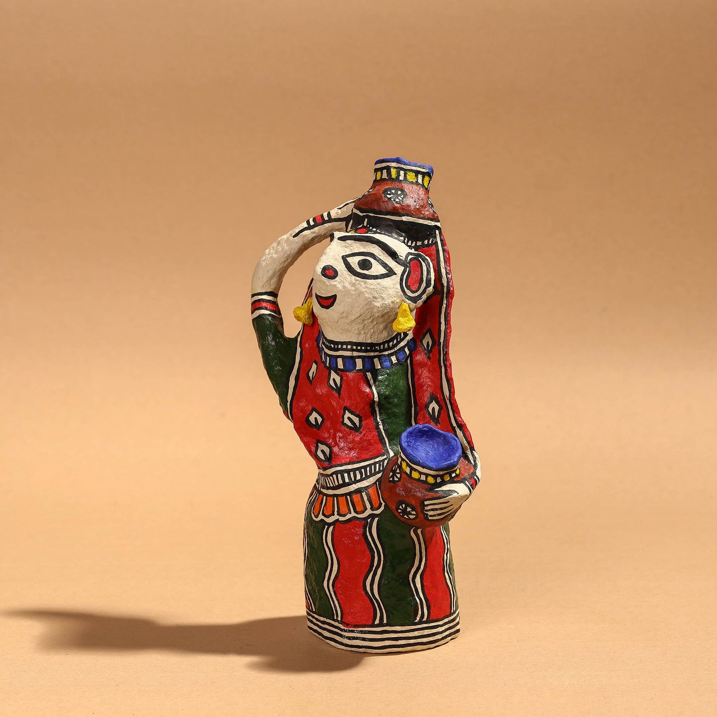 Doll - Madhubani Handpainted Paper Mache Home Decor Item