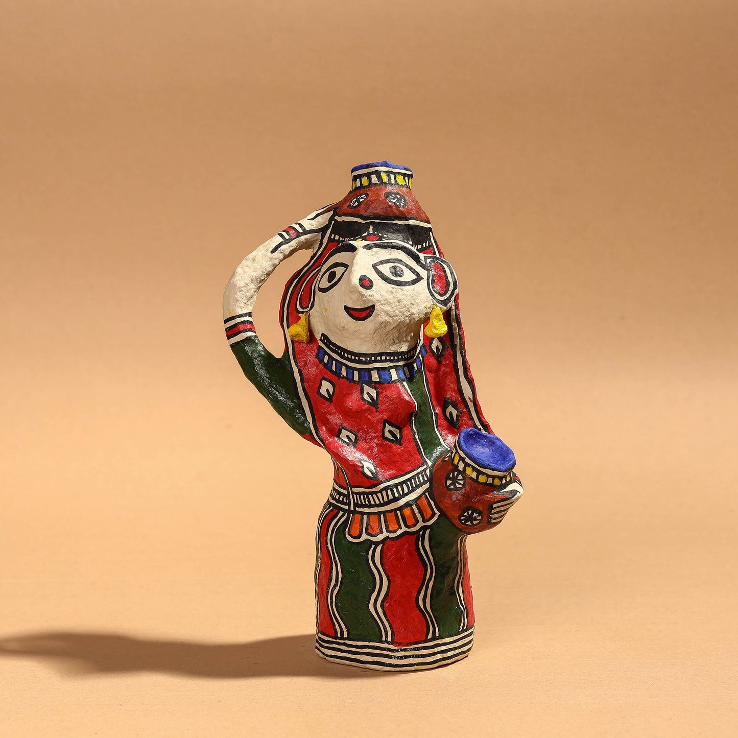 Doll - Madhubani Handpainted Paper Mache Home Decor Item