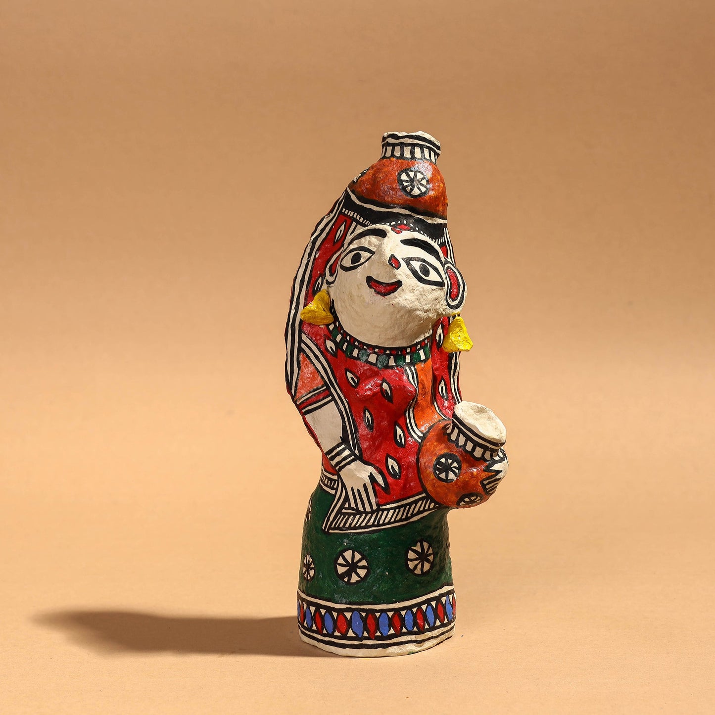 Doll - Madhubani Handpainted Paper Mache Home Decor Item