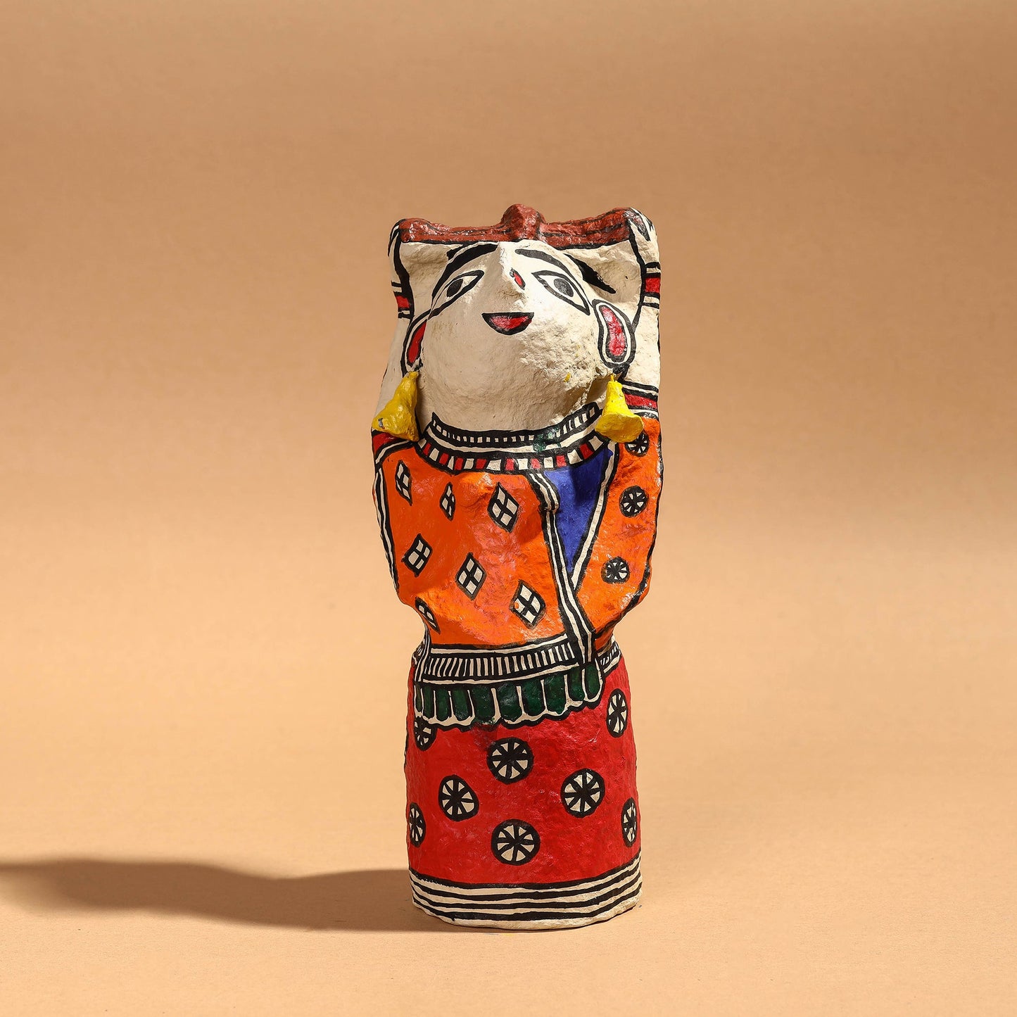 Buy Doll - Madhubani Handpainted Paper Mache Home Decor Item Online l iTokri.com