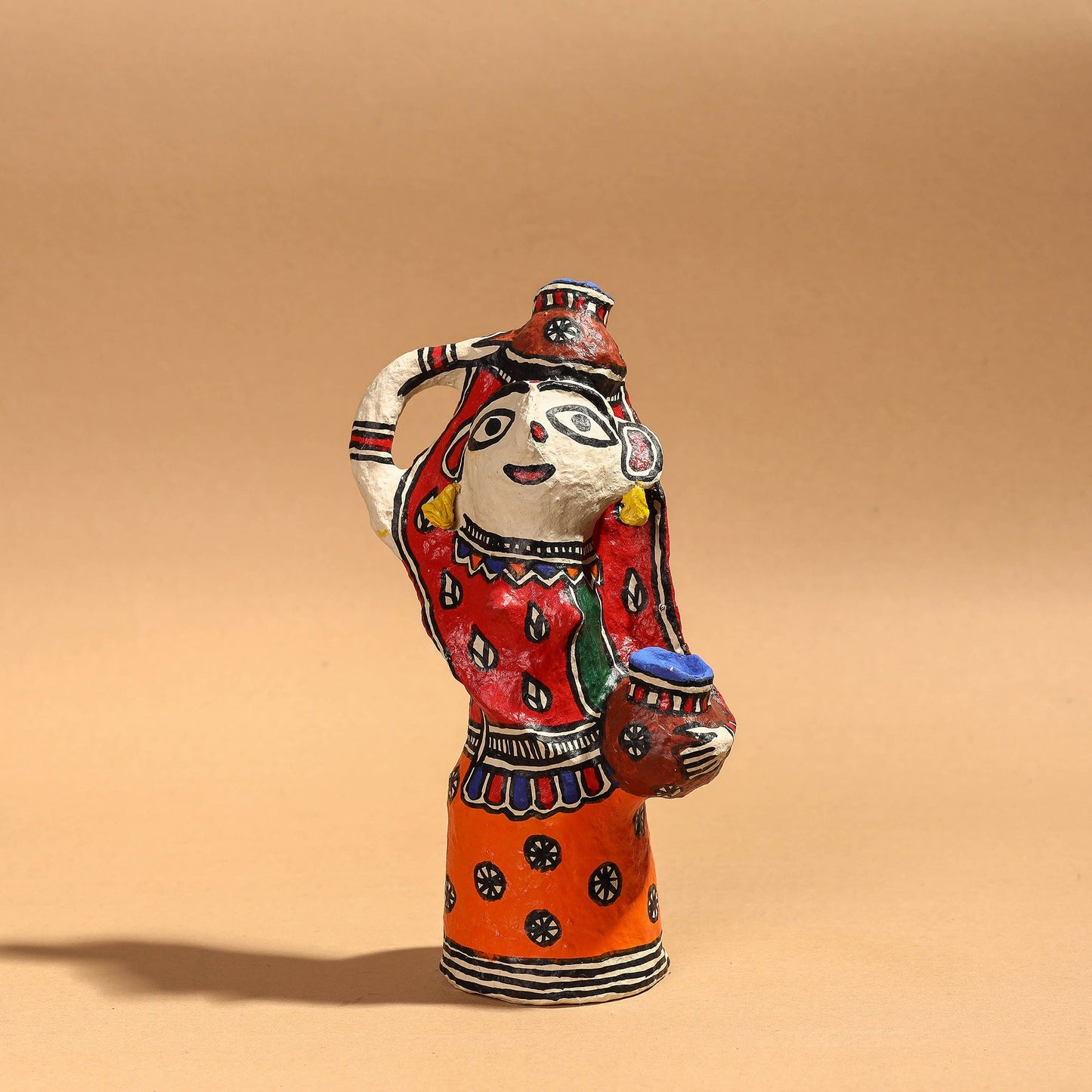 Doll - Madhubani Handpainted Paper Mache Home Decor Item