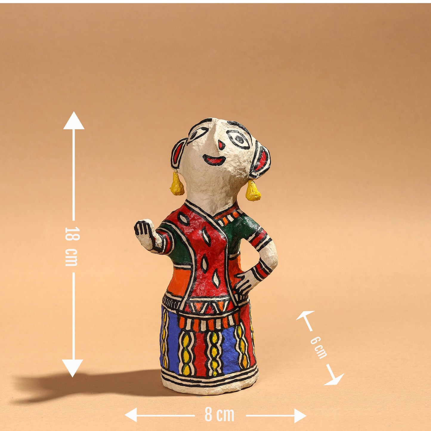 Doll - Madhubani Handpainted Paper Mache Home Decor Item Online l iTokri.com