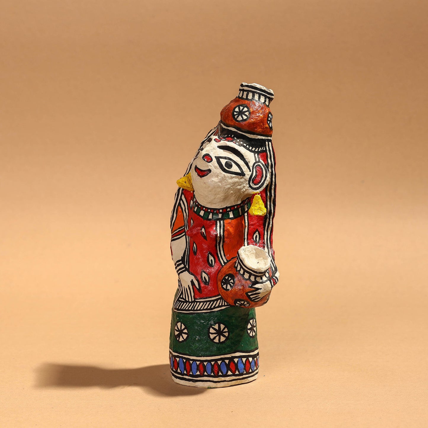Doll - Madhubani Handpainted Paper Mache Home Decor Item