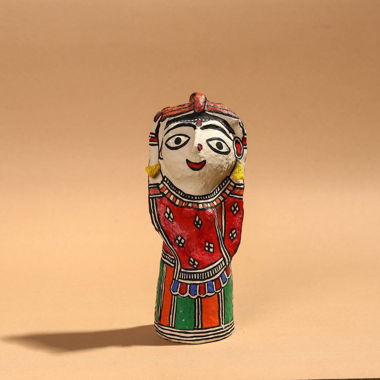 Doll - Madhubani Handpainted Paper Mache Home Decor Item