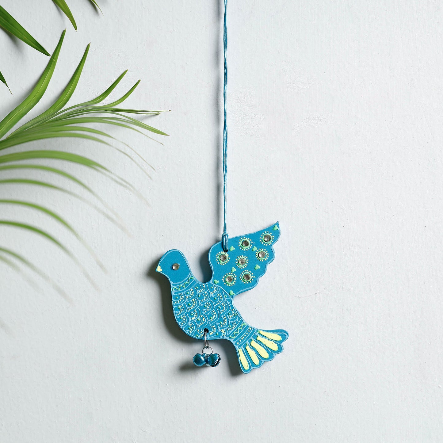 Dove - Festive Decor Beadwork Handpainted Wooden Hanging