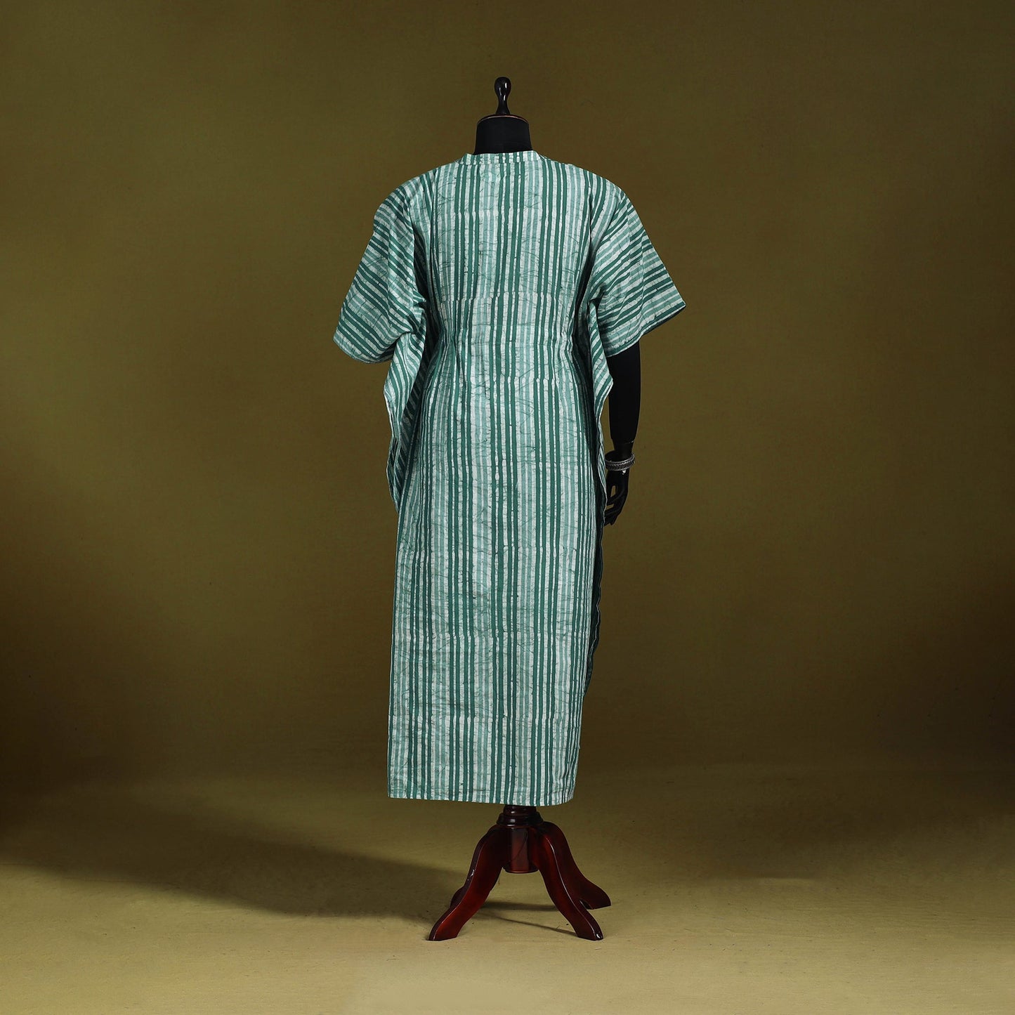 Hand batik cotton long kaftan 30 - handcrafted