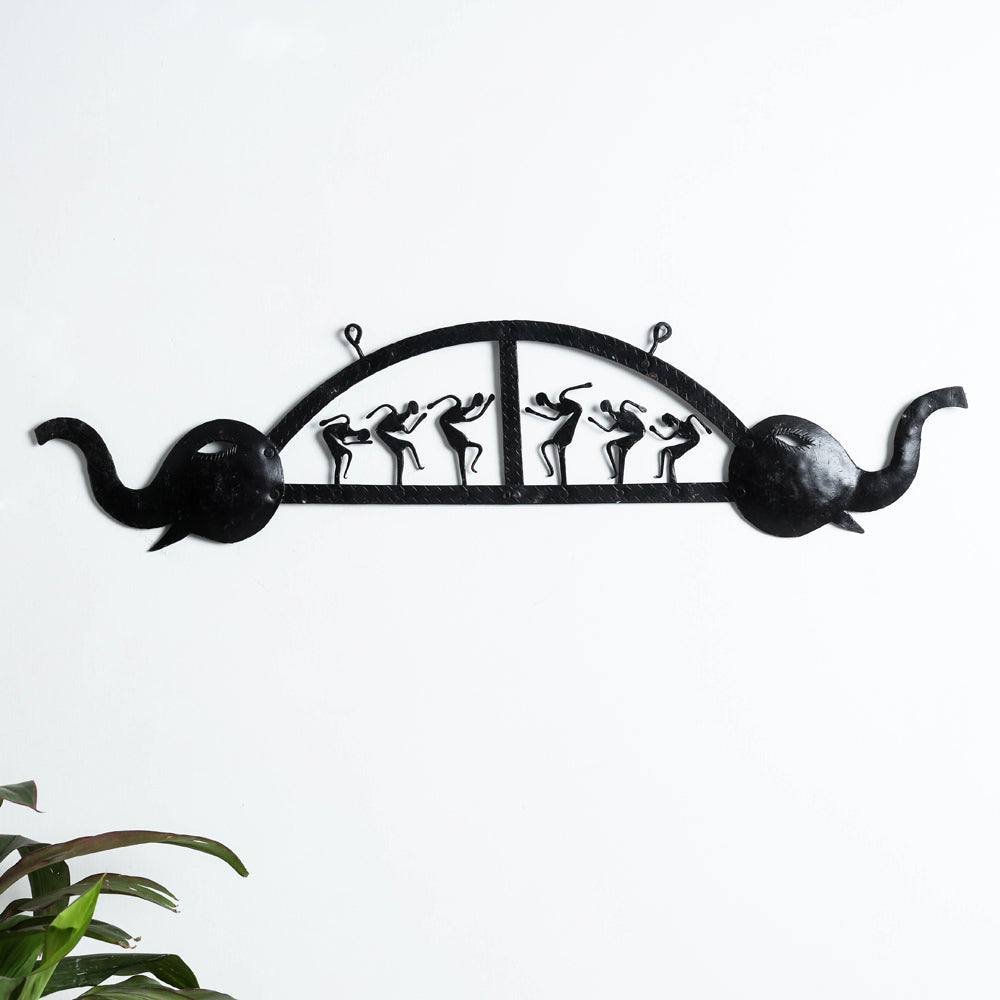 Elephant - Bastar Tribal Wrought Iron Wall Hanging Online in India