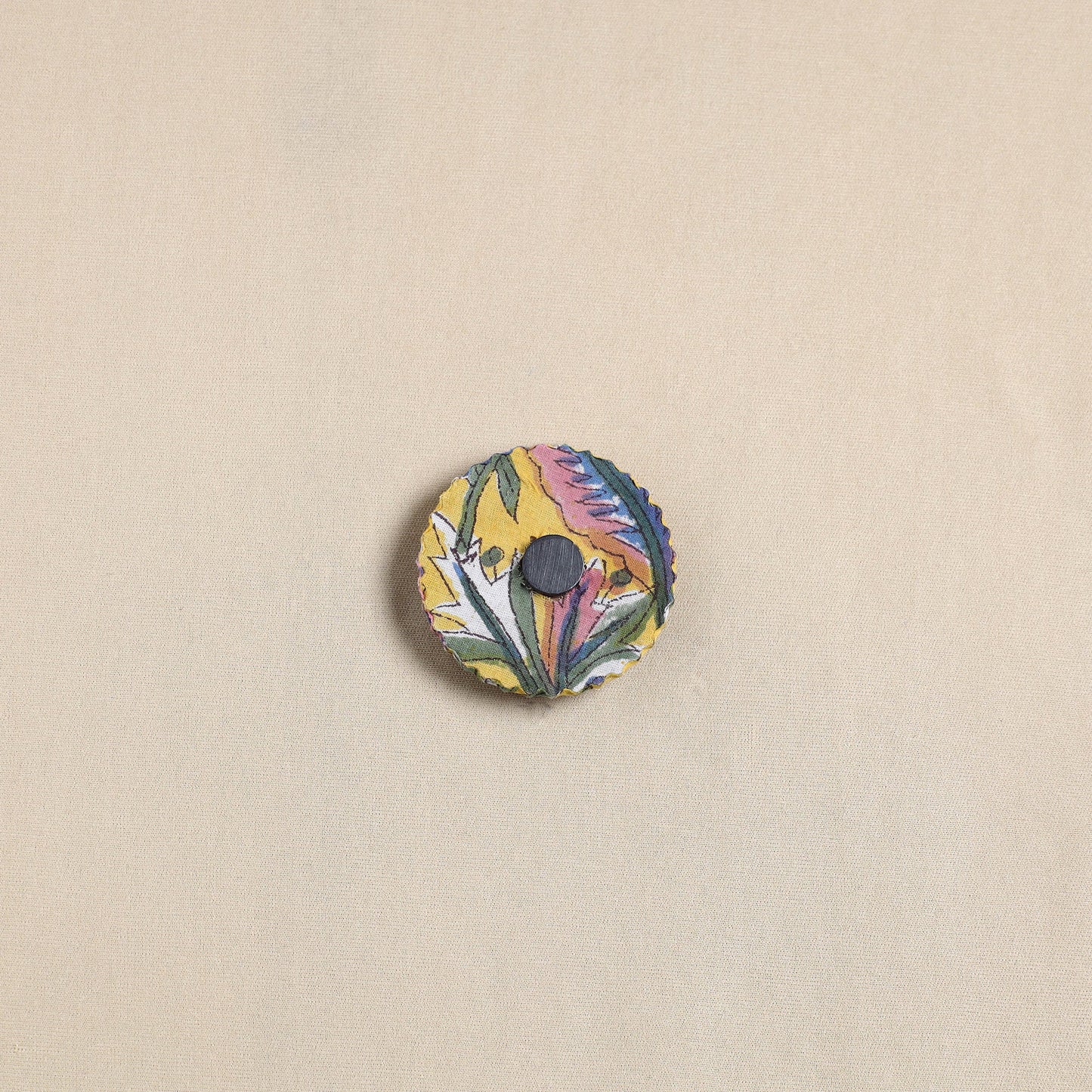 Elephant - Handmade Fabart Wooden Magnet