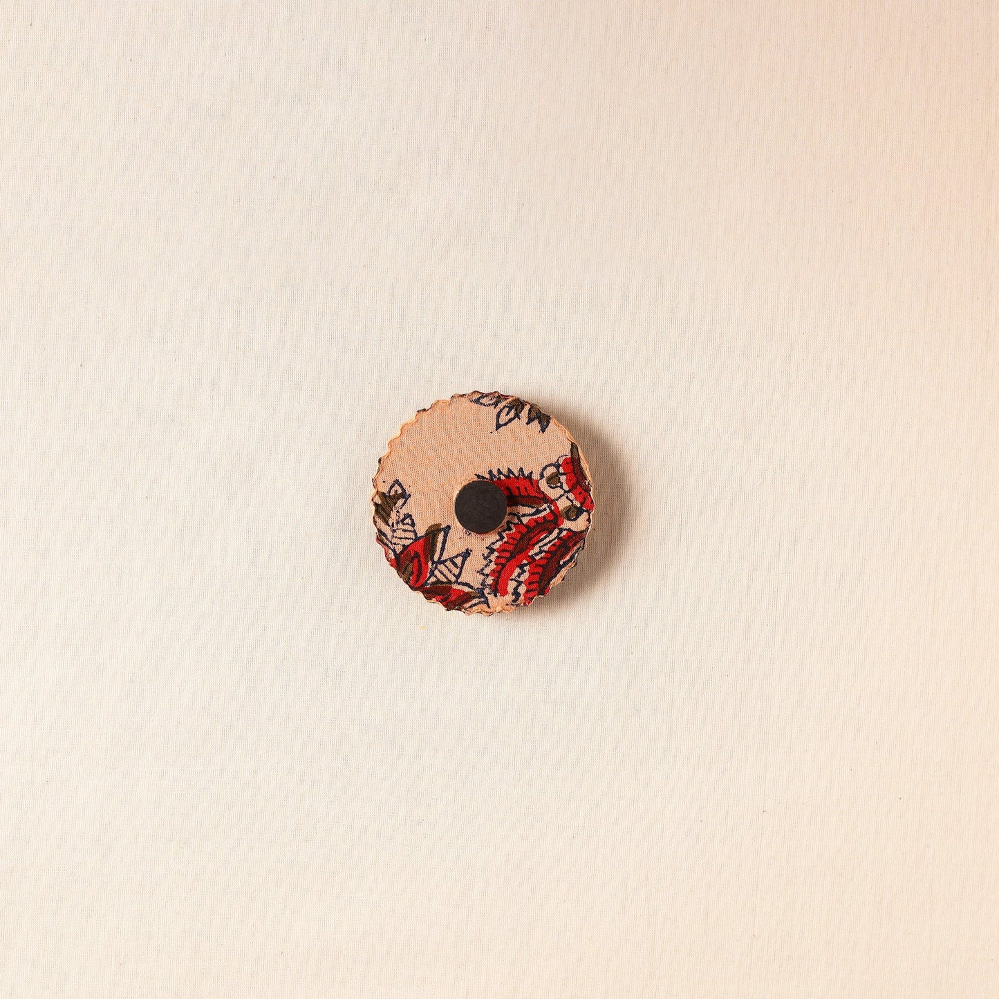 Elephant - Handmade Fabart Wooden Magnet