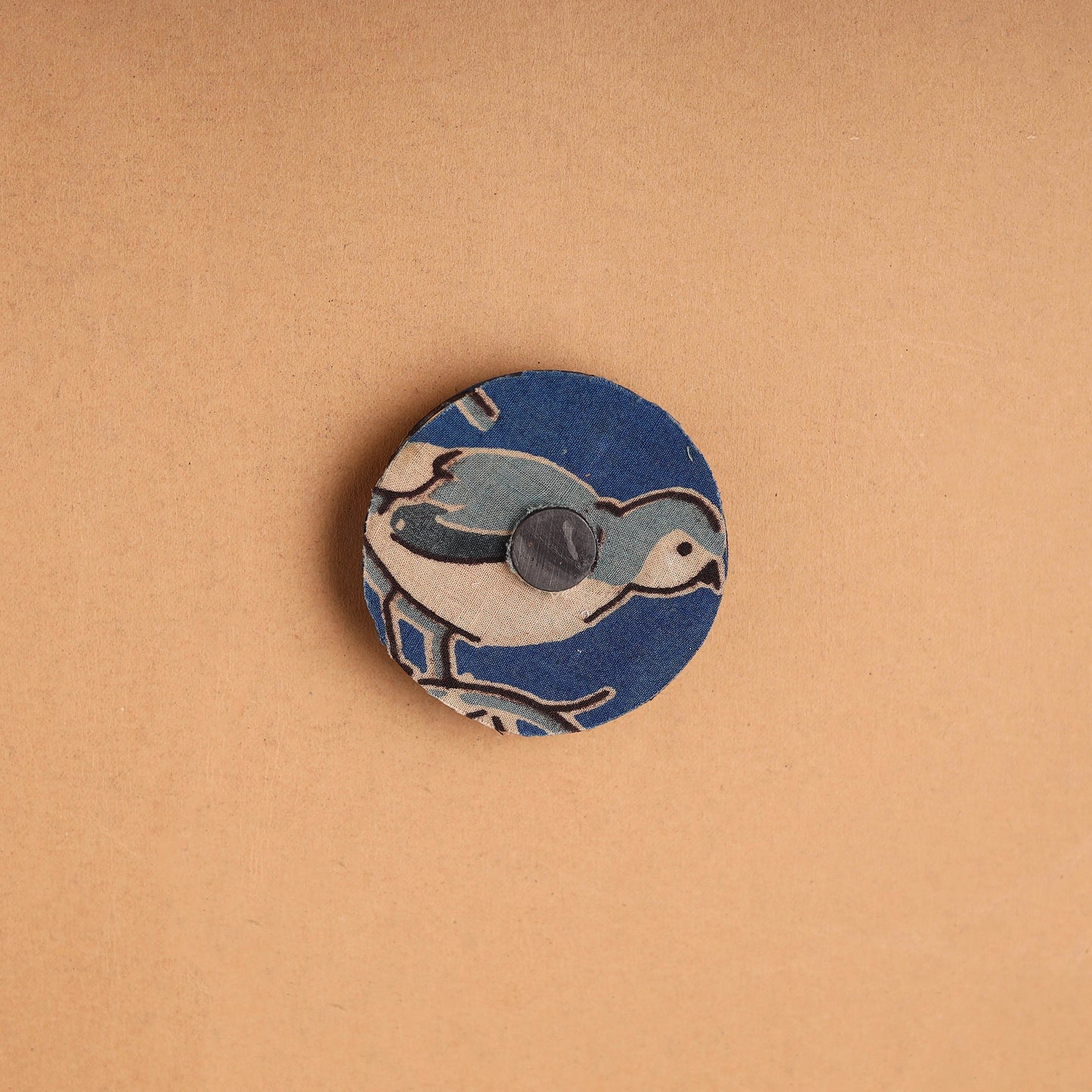 Elephant - Handmade Fabart Wooden Magnet