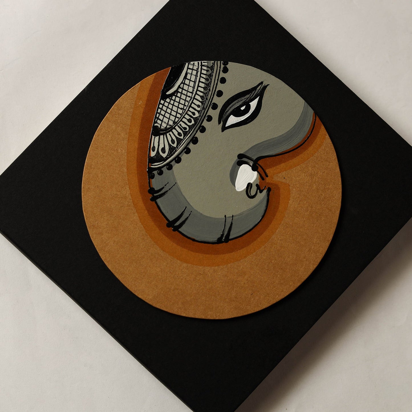 Elephant - handpainted handmade paper diary 10 - handcrafted