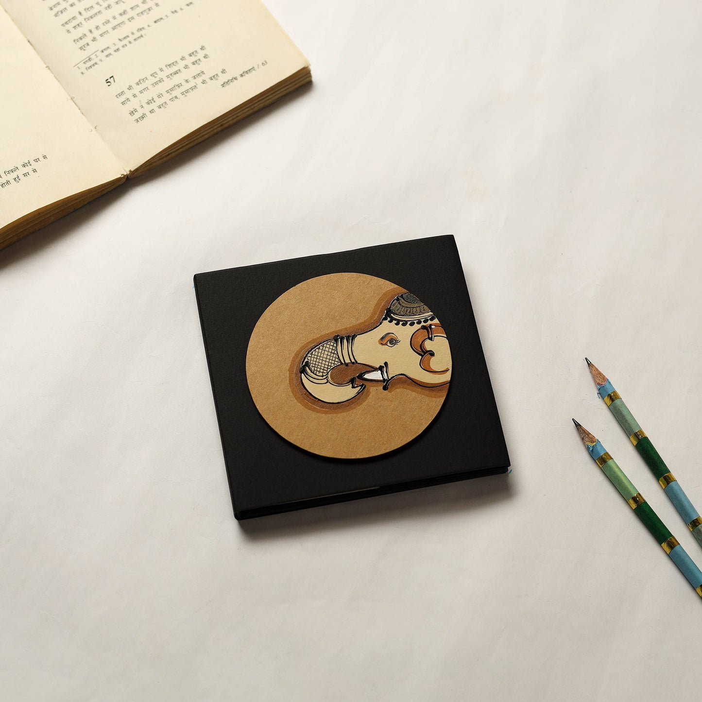 Elephant - Handpainted Handmade Paper Diary