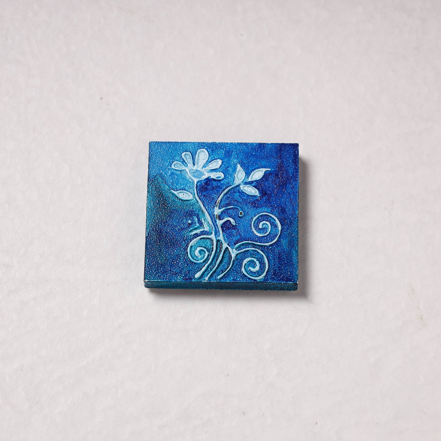 Embossed Stone Work Handpainted Wooden Fridge Magnet