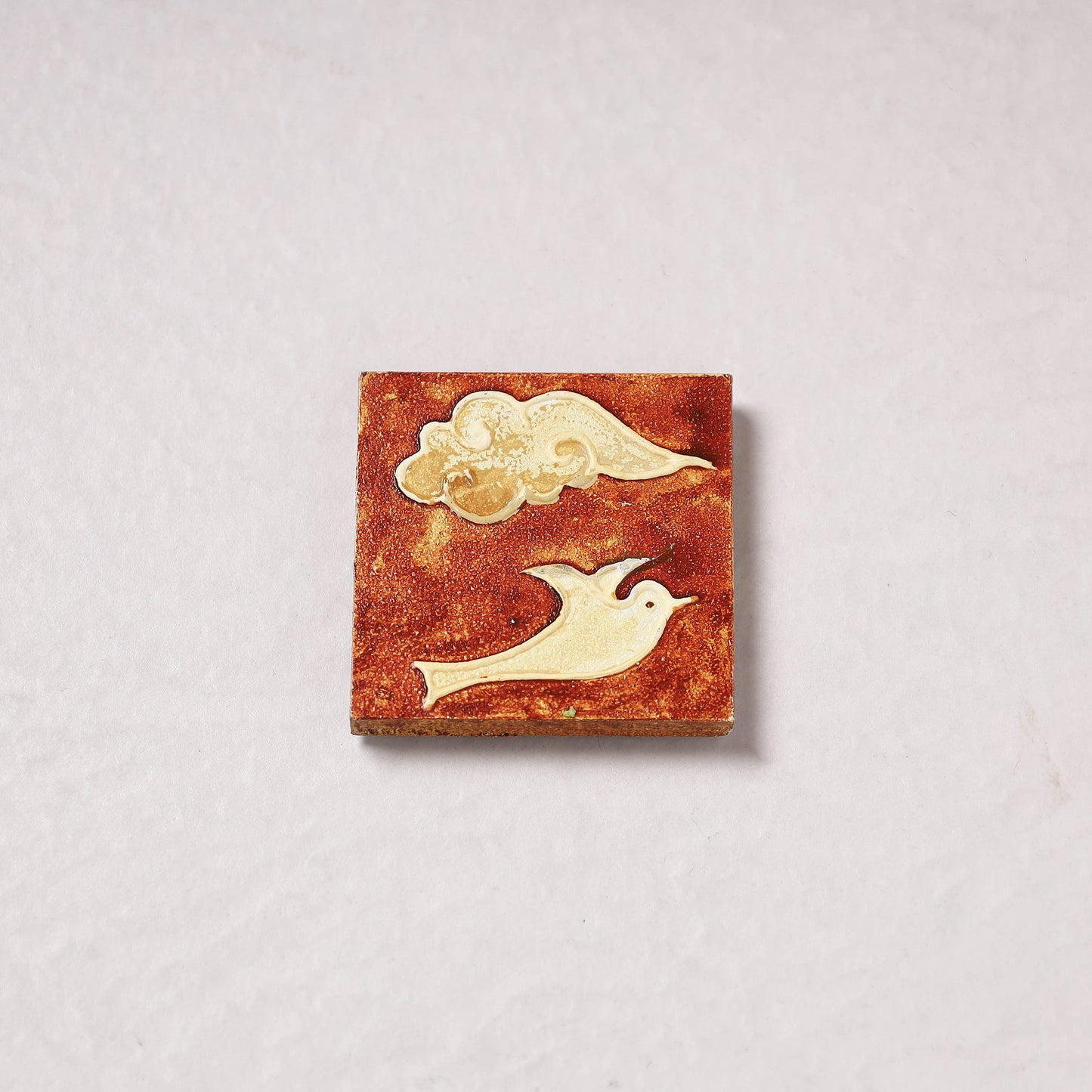 Embossed Stone Work Handpainted Wooden Fridge Magnet