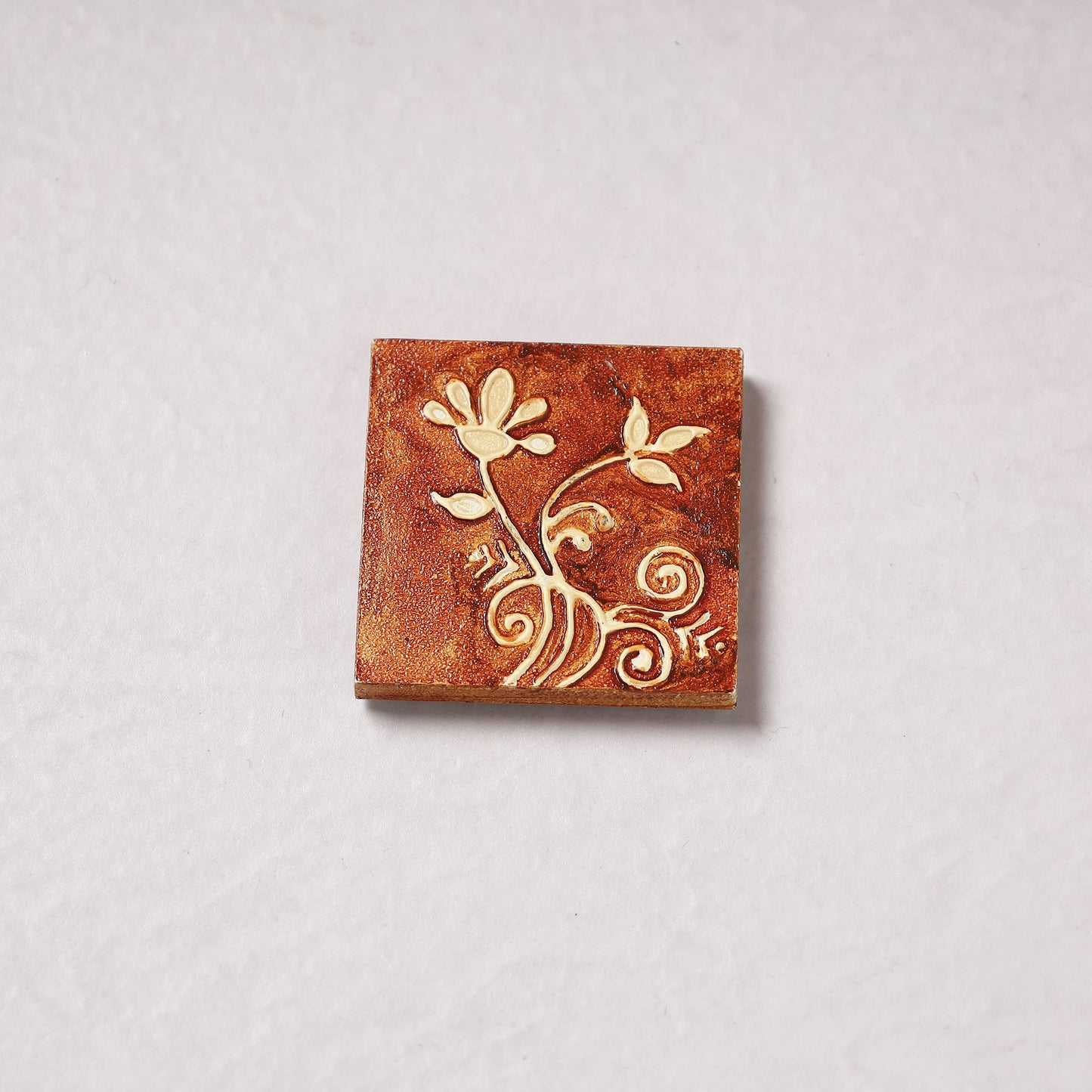 Embossed Stone Work Handpainted Wooden Fridge Magnet