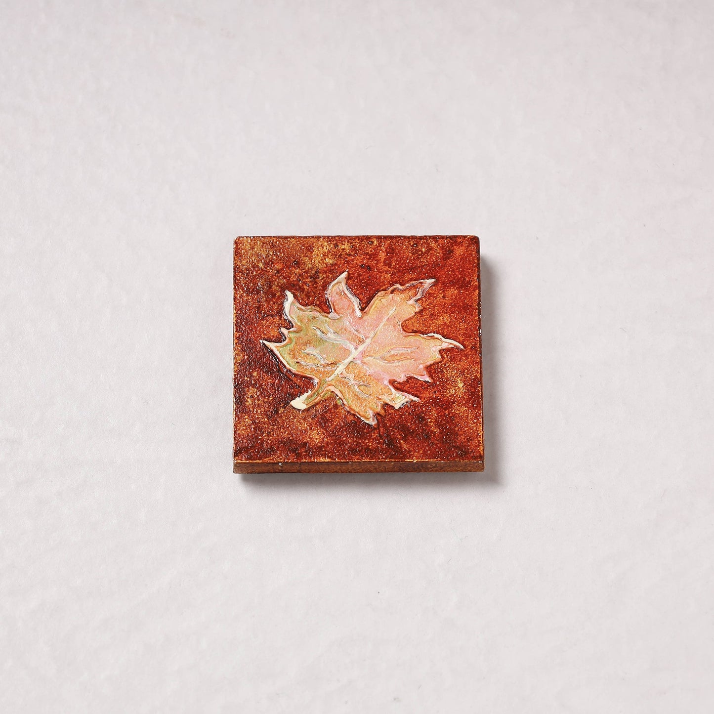 Embossed Stone Work Handpainted Wooden Fridge Magnet