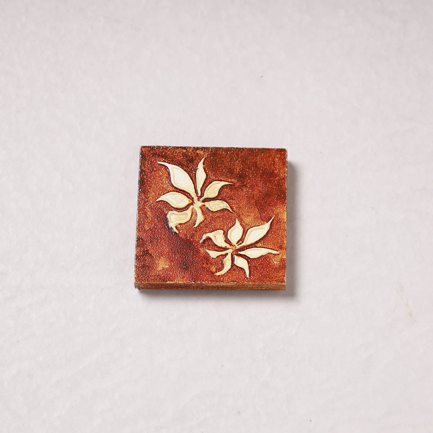 Embossed Stone Work Handpainted Wooden Fridge Magnet