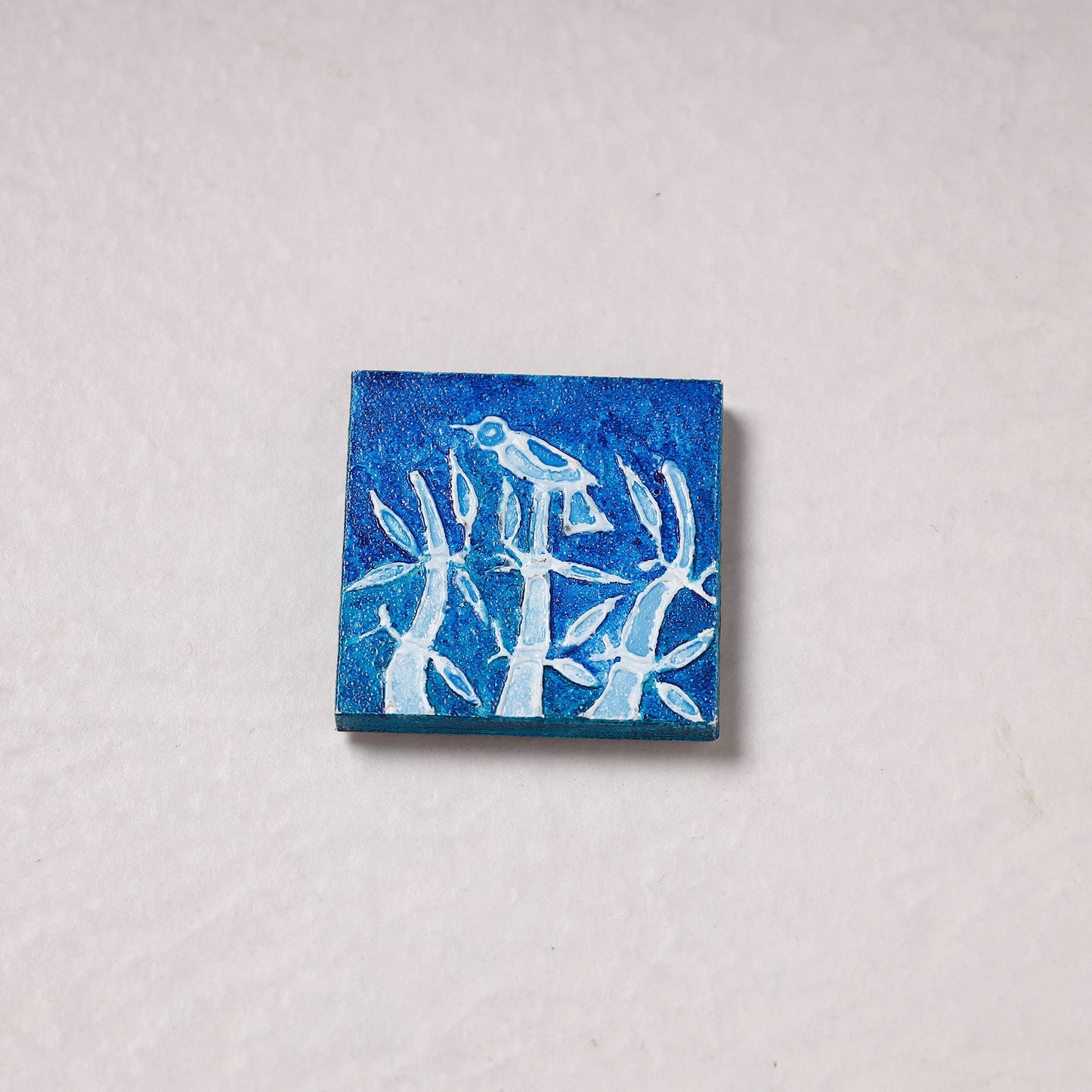 Embossed Stone Work Handpainted Wooden Fridge Magnet