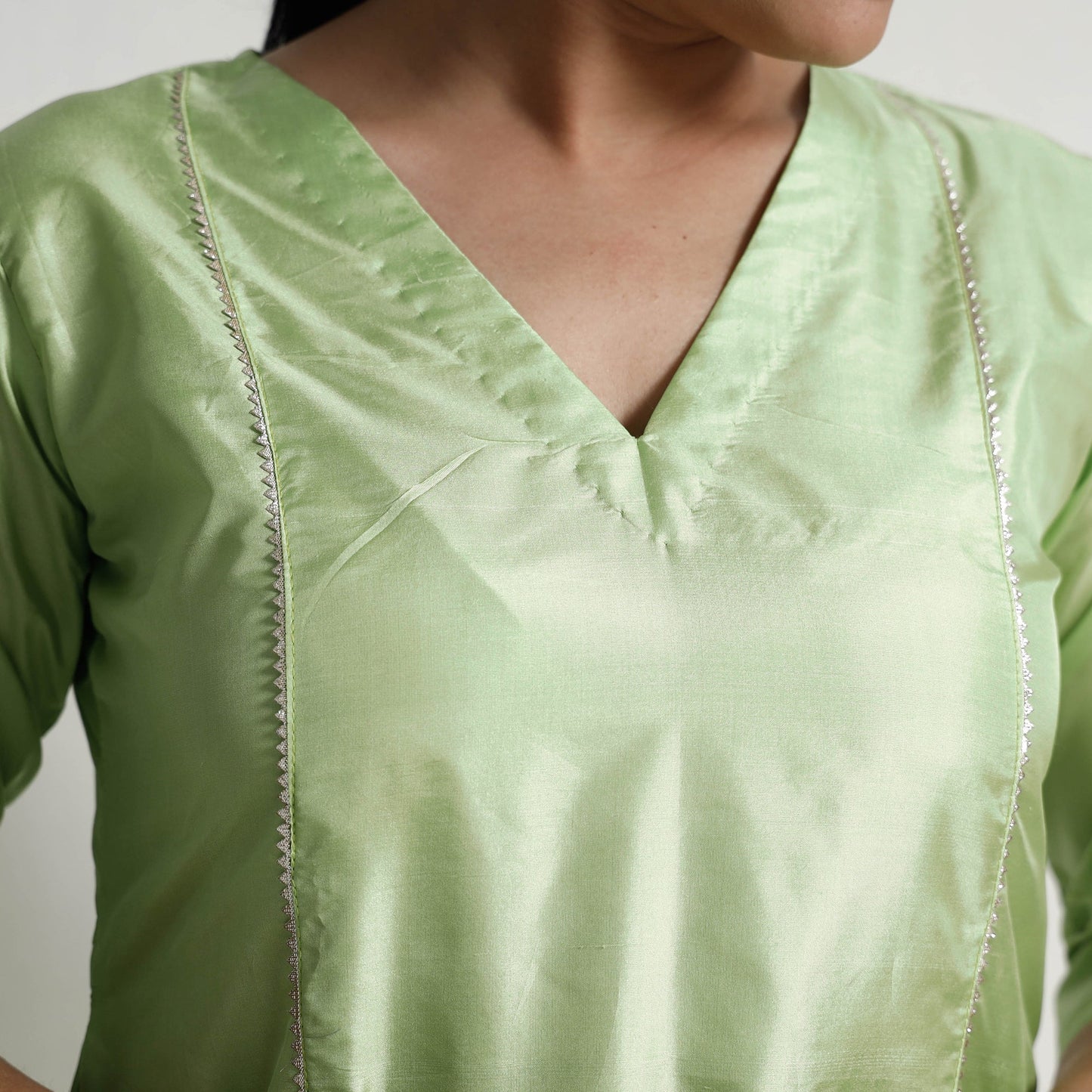 plain silk kurta