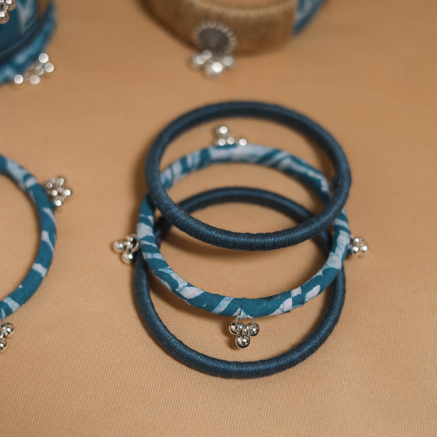 Fabart jute gs handmade bangle set 19 - handcrafted
