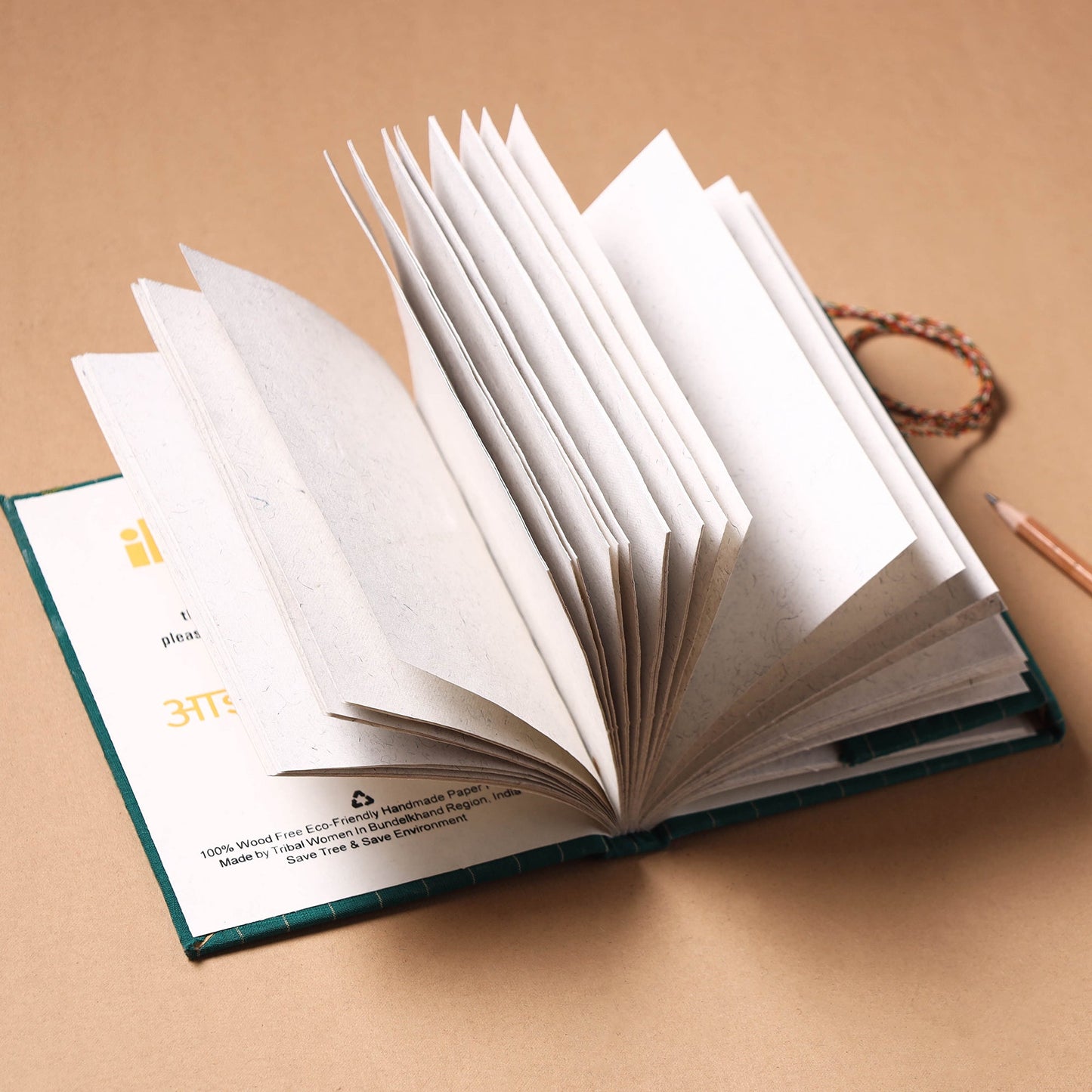 Fabric Cover Handmade Paper Notebook with Thread Lock Online at iTokri.com