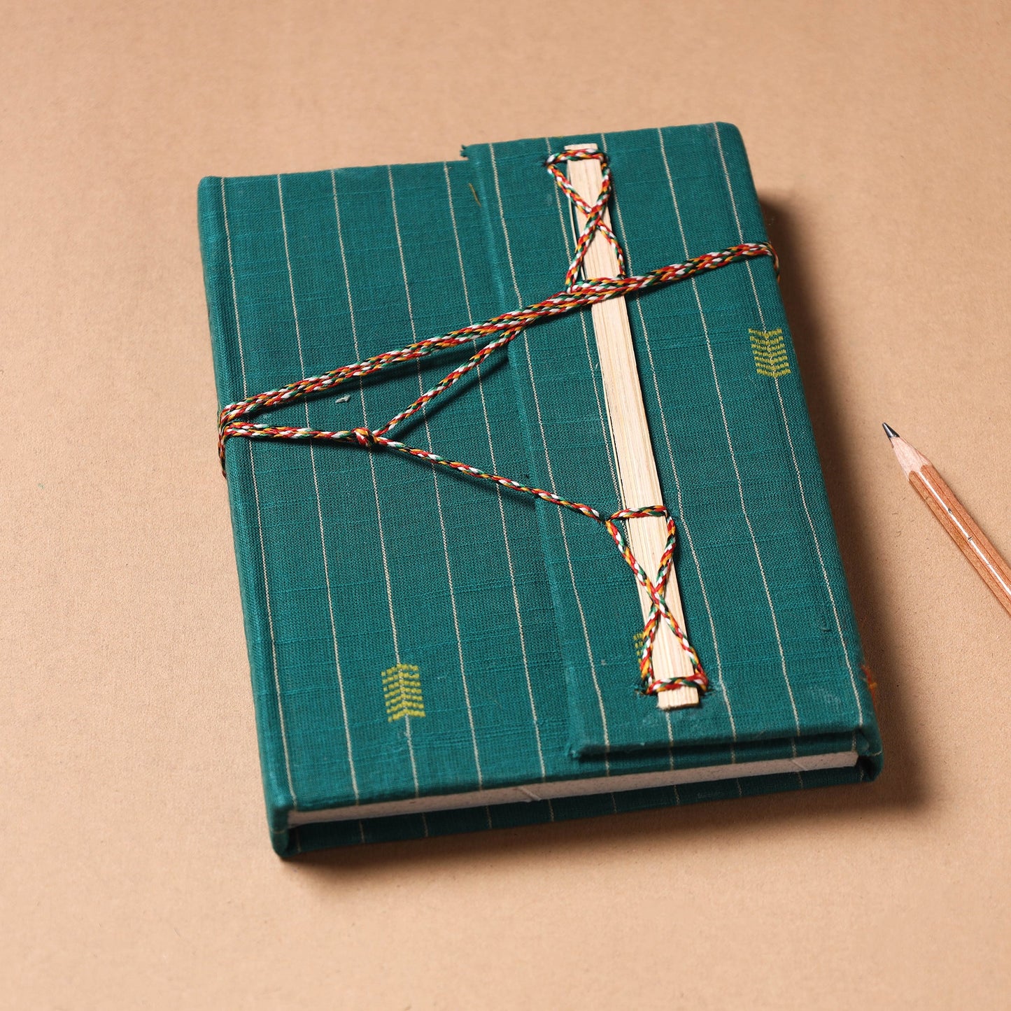 Fabric Cover Handmade Paper Notebook with Thread Lock Online at iTokri.com