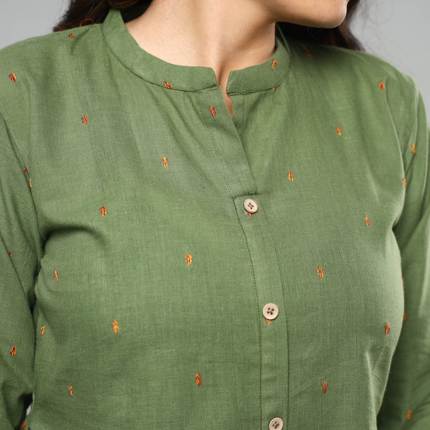 Jacquard Cotton Long Kurta Online