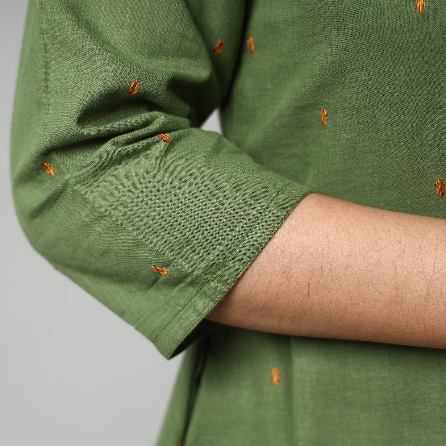 Jacquard Cotton Long Kurta Online