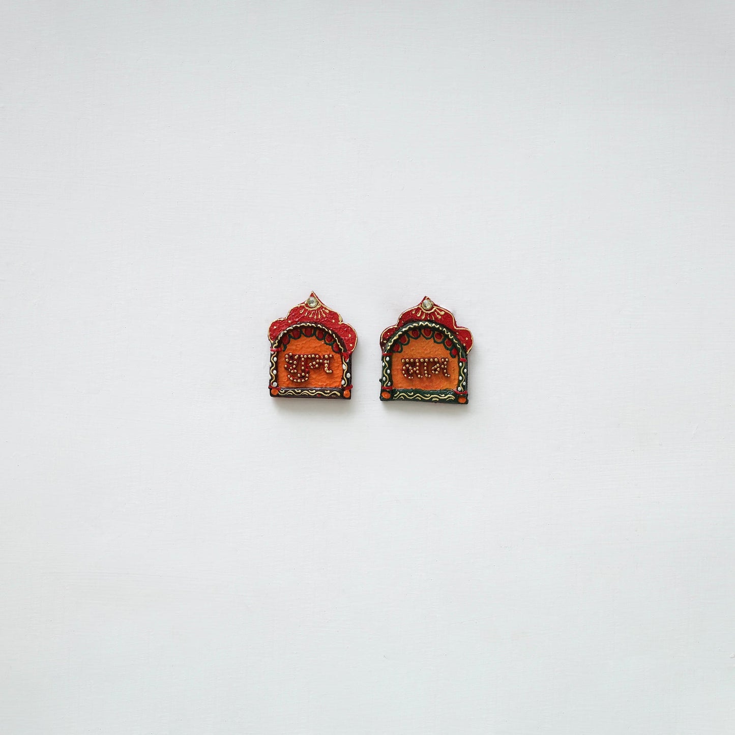 Festive handpainted wooden subh labh 26 - handcrafted