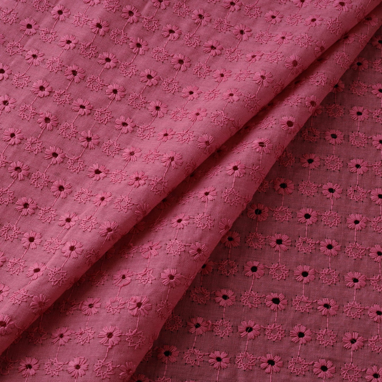 Floral embroidered cotton hakoba fabric 09 - handcrafted