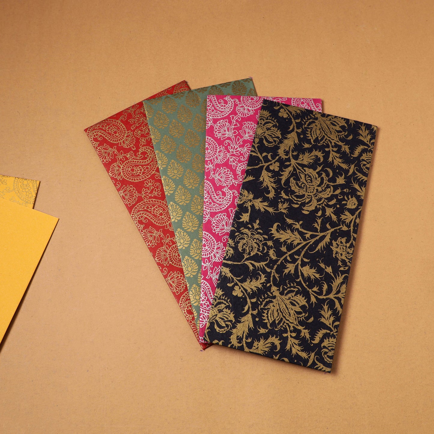Assorted Set Floral Print Handcrafted Notecards & Envelopes