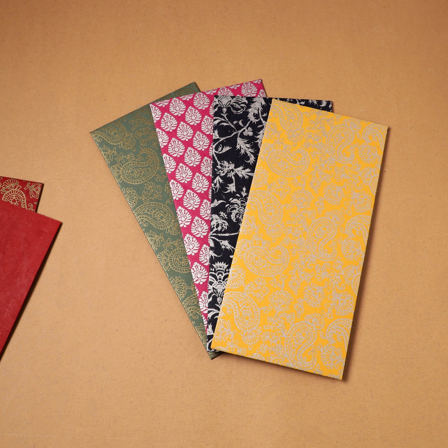 Assorted Set Floral Print Handcrafted Notecards & Envelopes