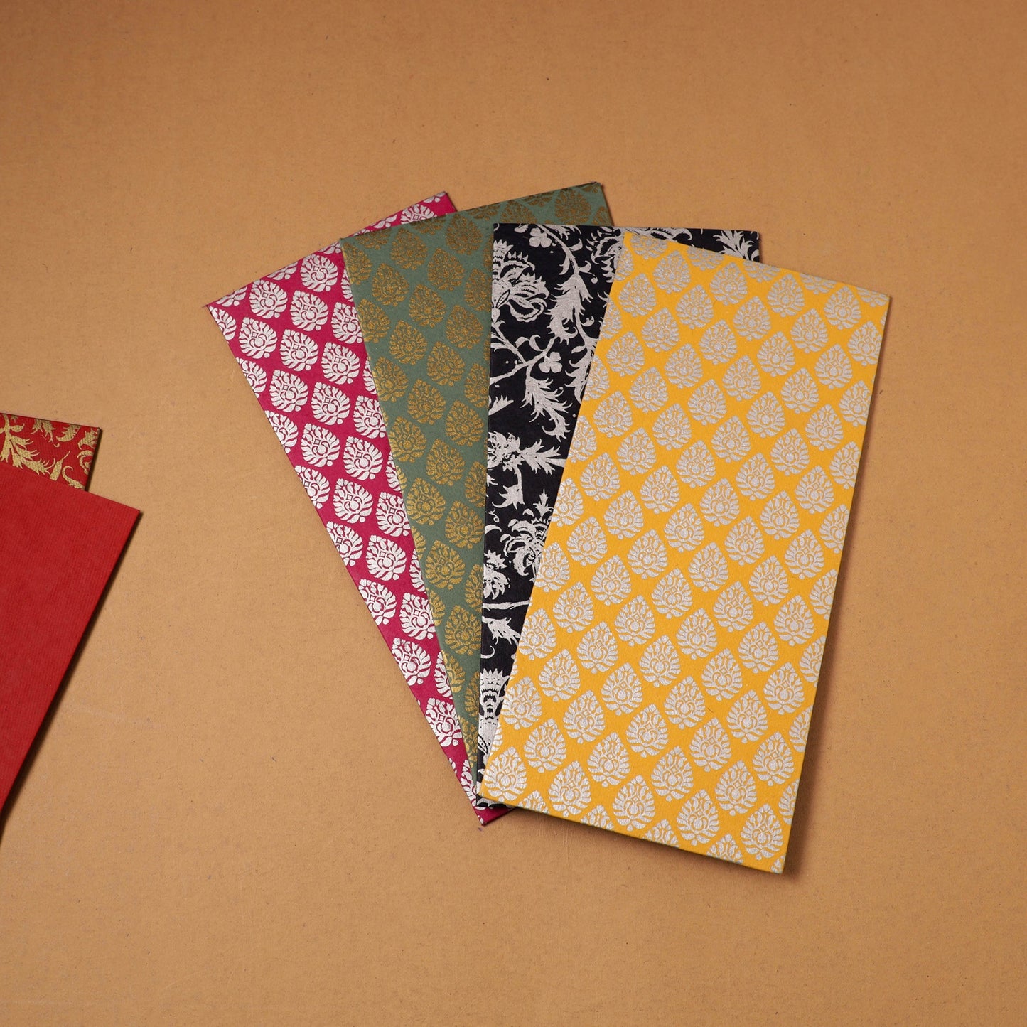 Assorted Set Floral Print Handcrafted Notecards & Envelopes