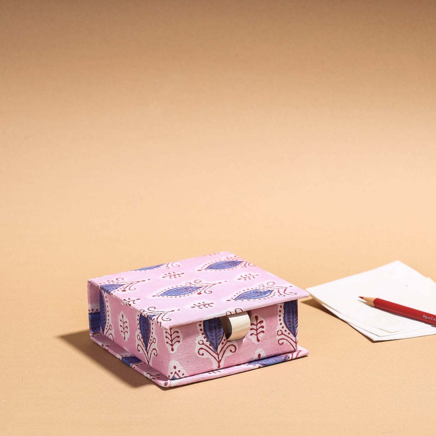 Floral Printed Handcrafted Card Holder with Slips