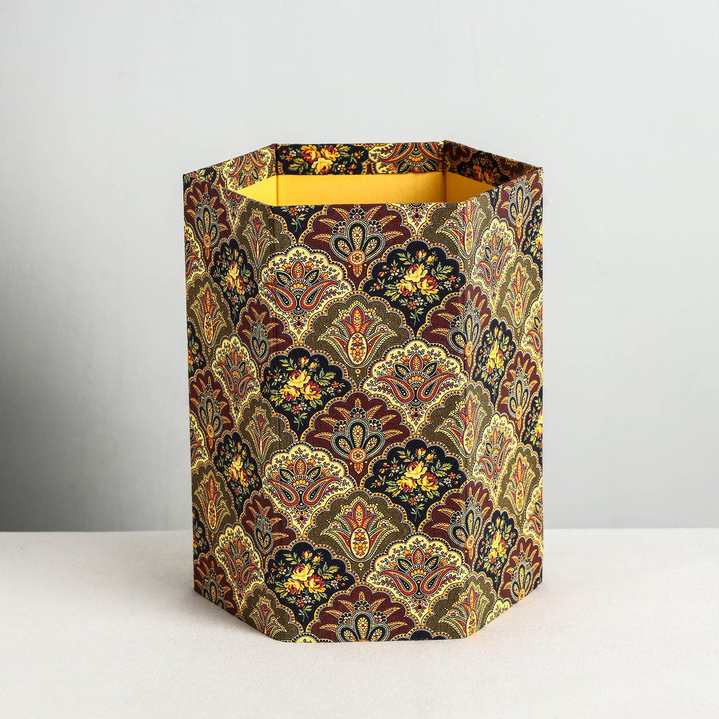 Floral Printed Handcrafted Collapsible Waste Paper Bin