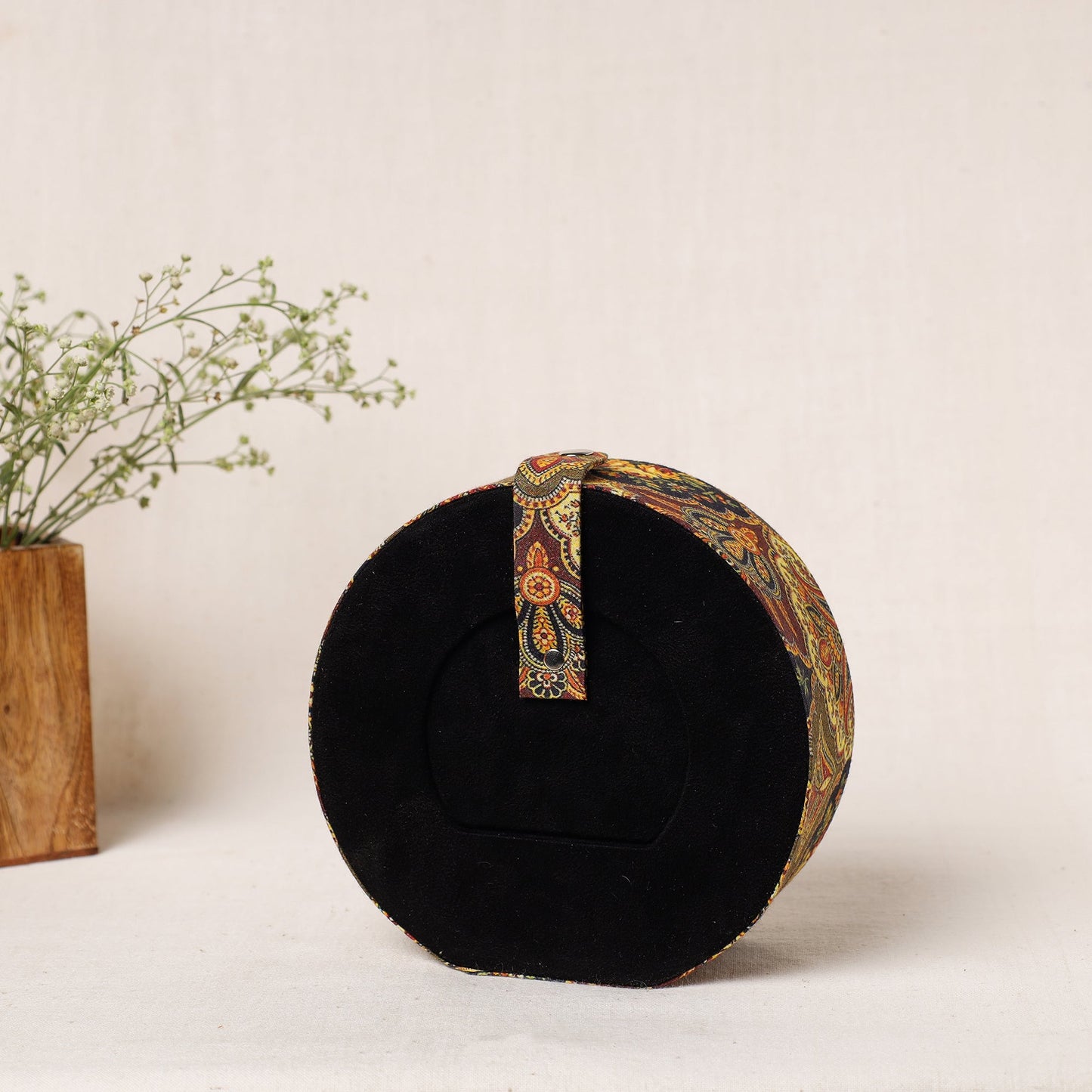 Floral Printed Handcrafted Embellished Table Clock