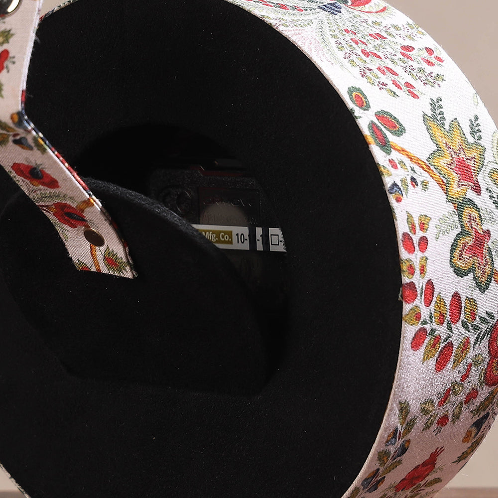 Floral Printed Handcrafted Embellished Table Clock
