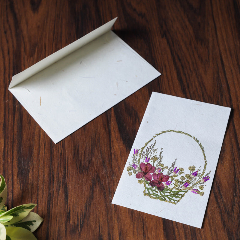 Flower Art Handmade Paper Greeting Card